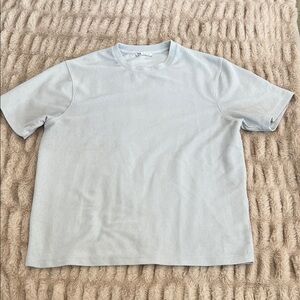 Zara Men's Textured Gray Short Sleeve Tee Size Large